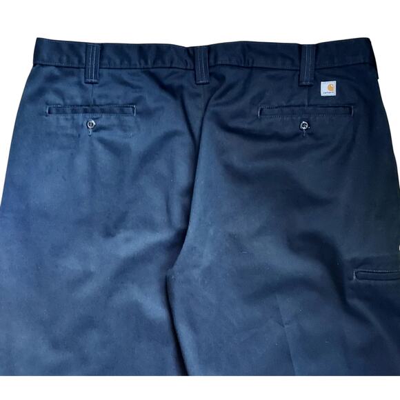 Carhartt B316 Blended Twill Double Knee Men's Black Durable Work Pants Sz 42X32 - Picture 5 of 8